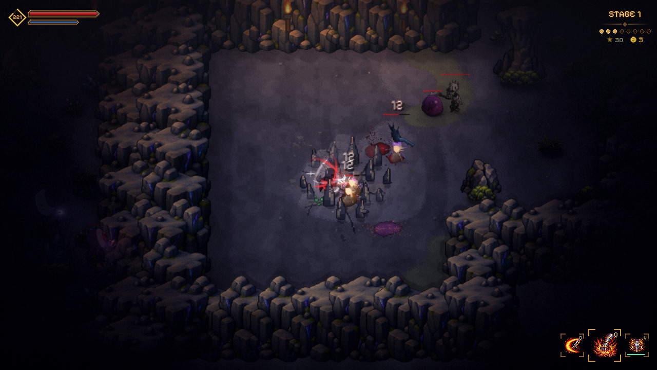 Hollow Edge gameplay in the Caves biome, underground